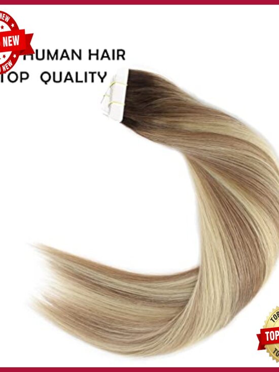 20 Inch Human Hair Tape Extensions 50 Gram 20 Pieces Seamless Weft main image 5